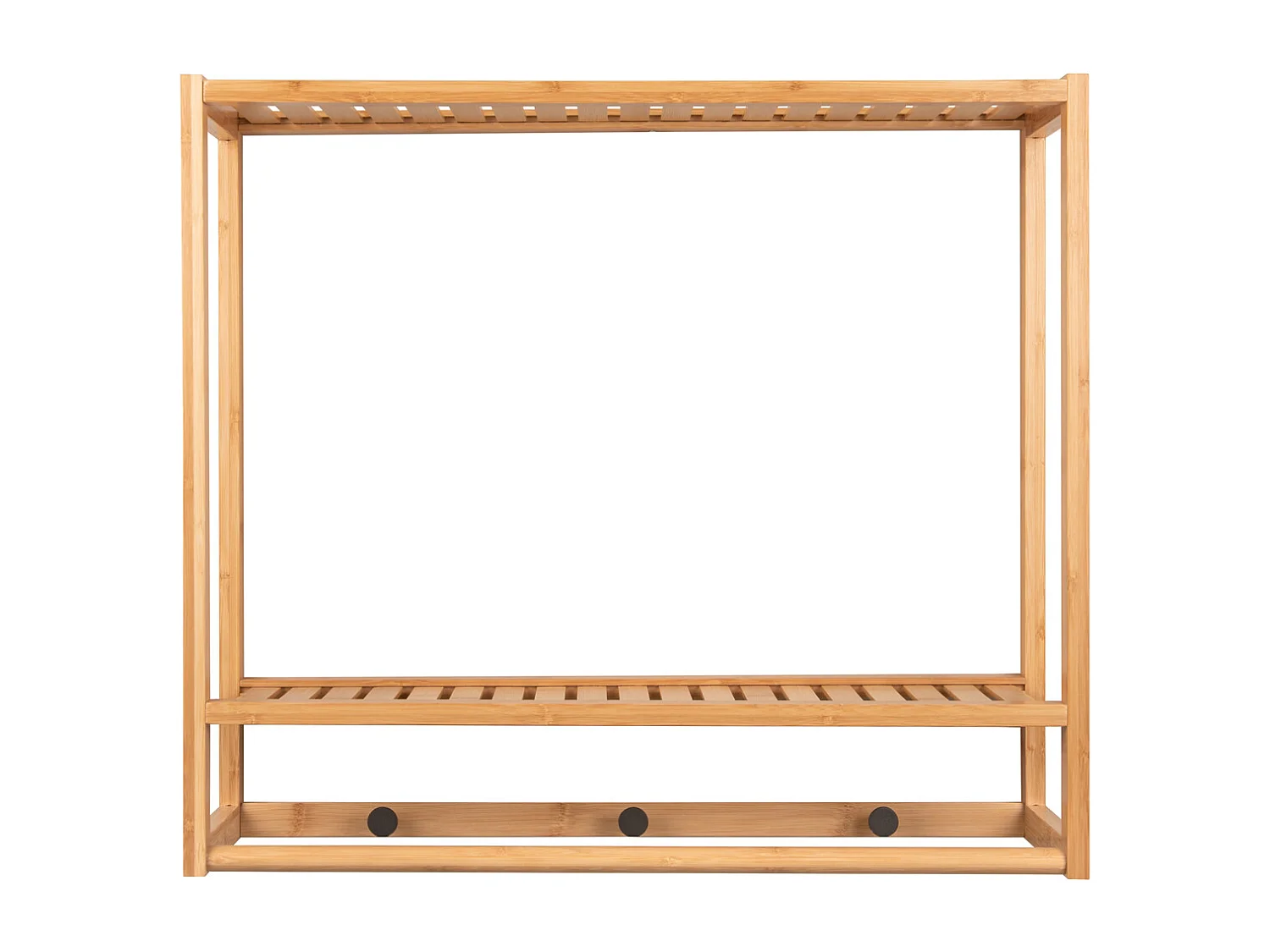 Porte-manteau mural en bambou transparent - Bambou