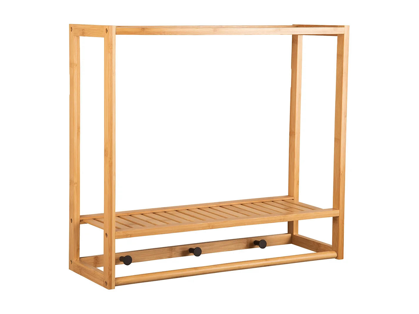 Porte-manteau mural en bambou transparent - Bambou