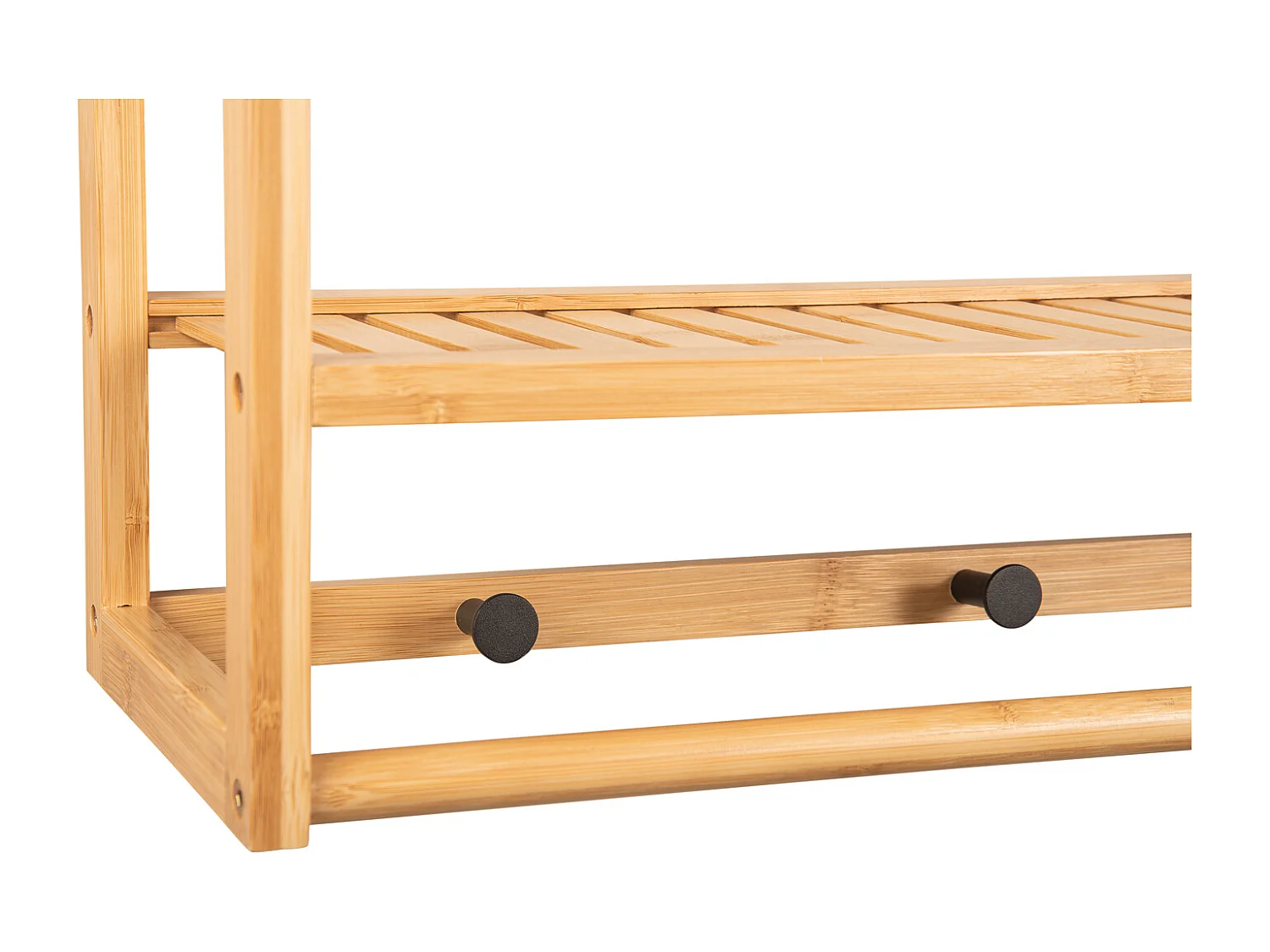 Porte-manteau mural en bambou transparent - Bambou