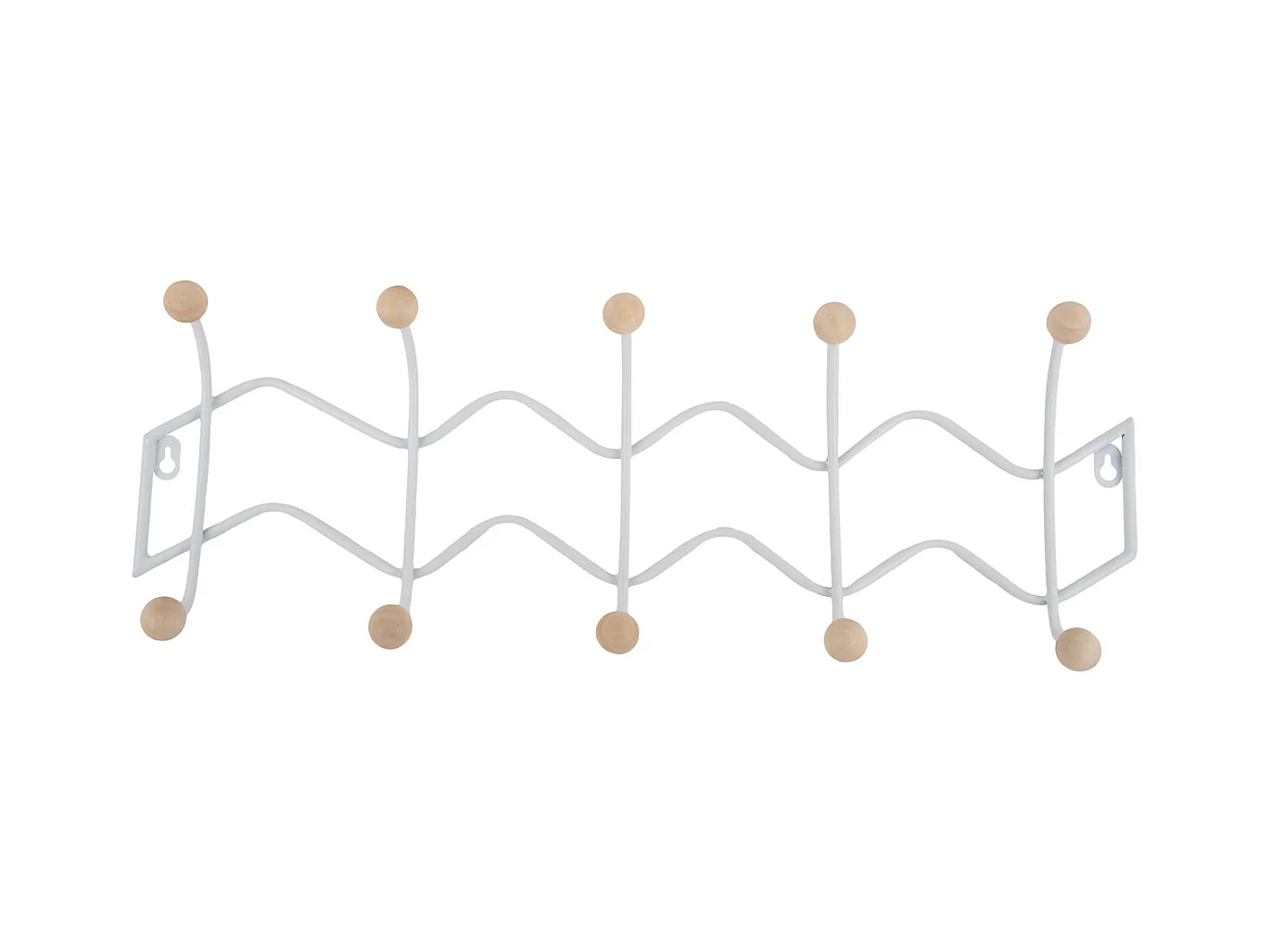 Kapstok Double Zig Zag - Wit