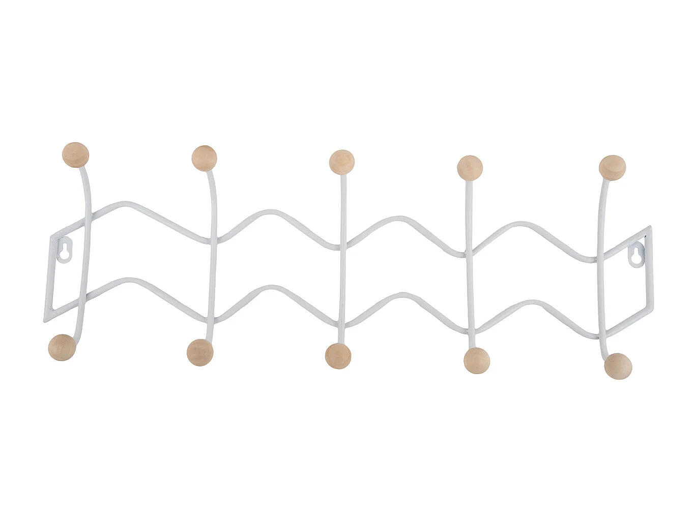 Porte-manteau Double Zig Zag - Blanc