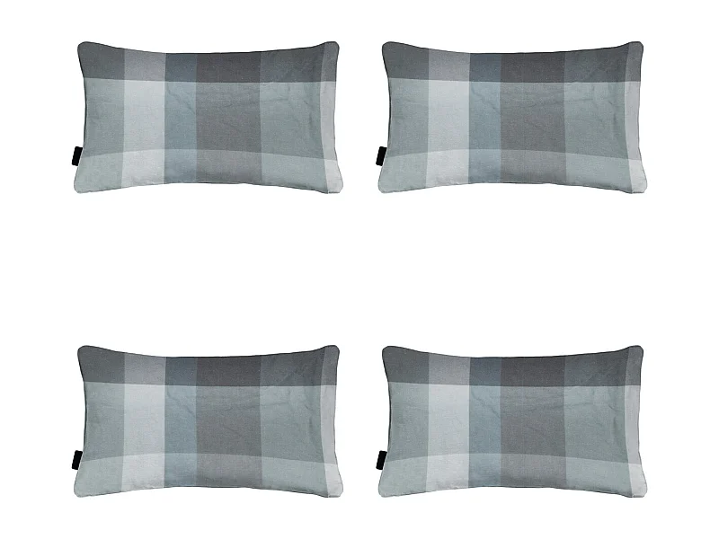 Coussin décoratif Sya gris - Env. 30x50 cm - Lot de 4