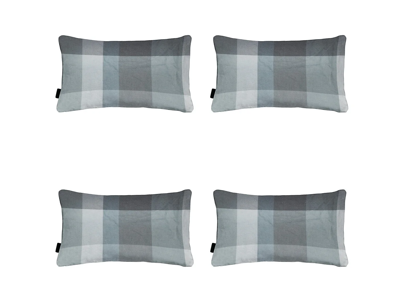 Coussin décoratif Sya gris - Env. 30x50 cm - Lot de 4