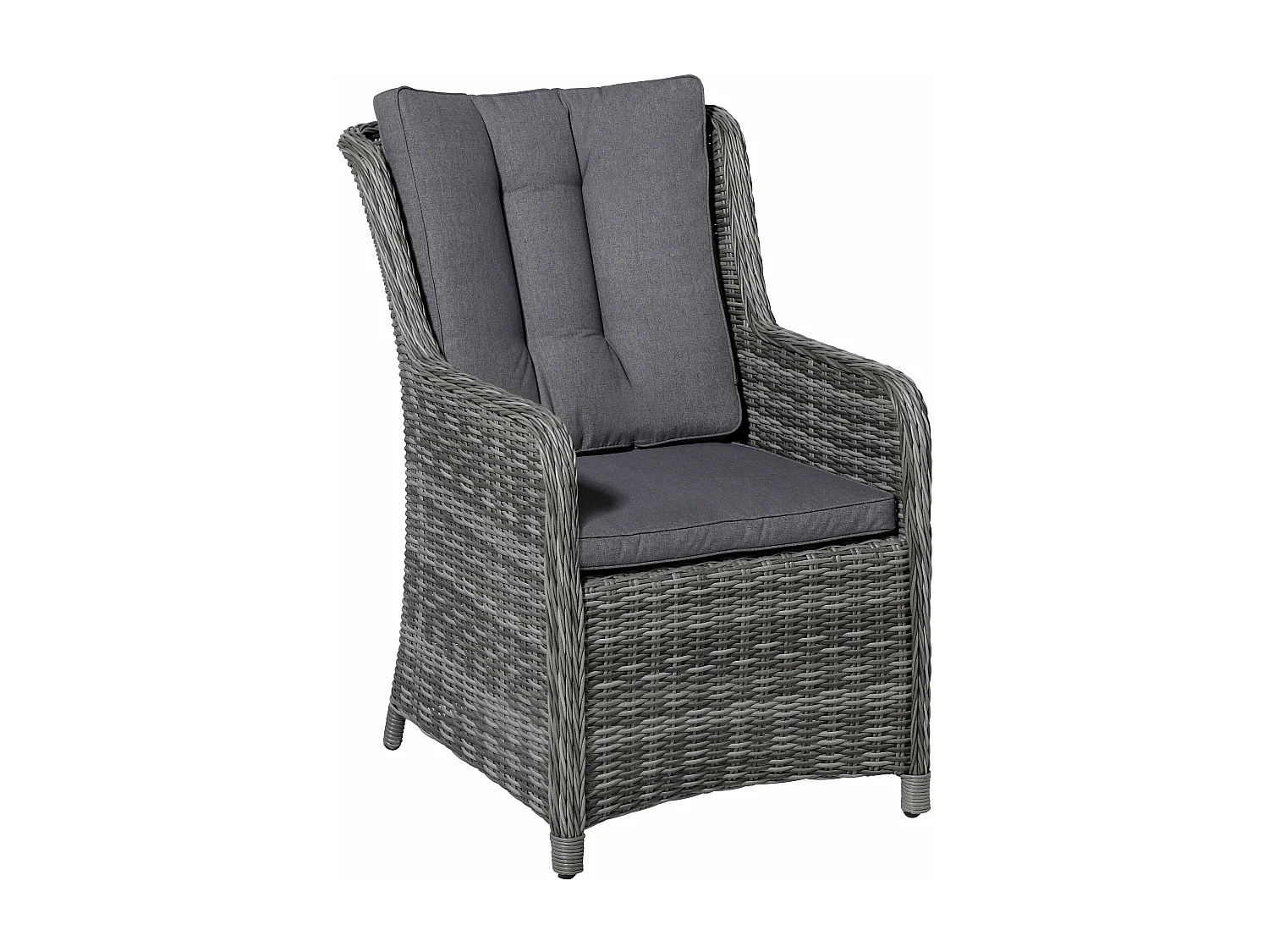 Wicker Dining Set Outdoor Oxford grey - Ca. 95x46 cm