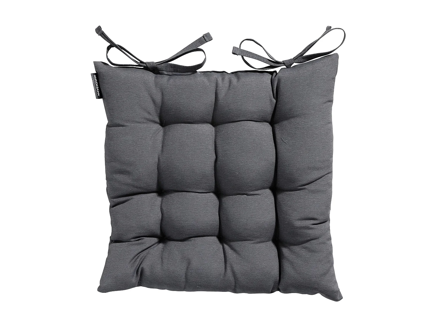 Cojín de asiento Panamá gris - Aprox. 46x46 cm - Juego de 4