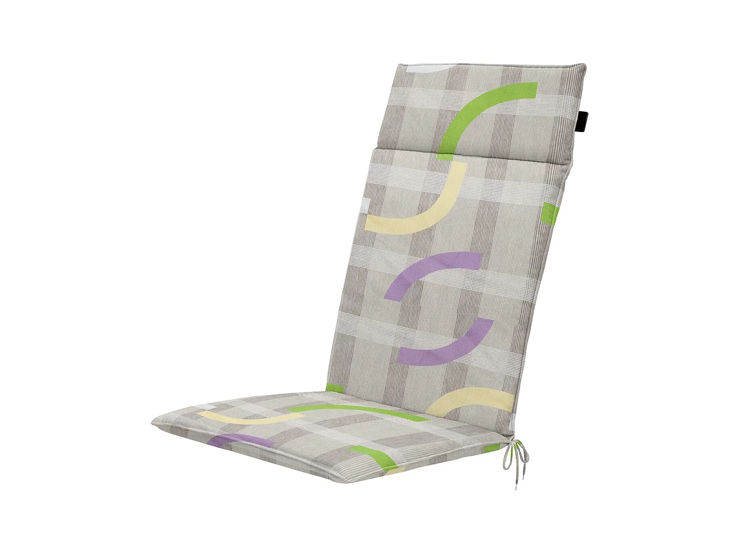 Coussin de chaise de jardin à dossier haut Tess violet - Environ 120 x 50 cm - Lot de 4
