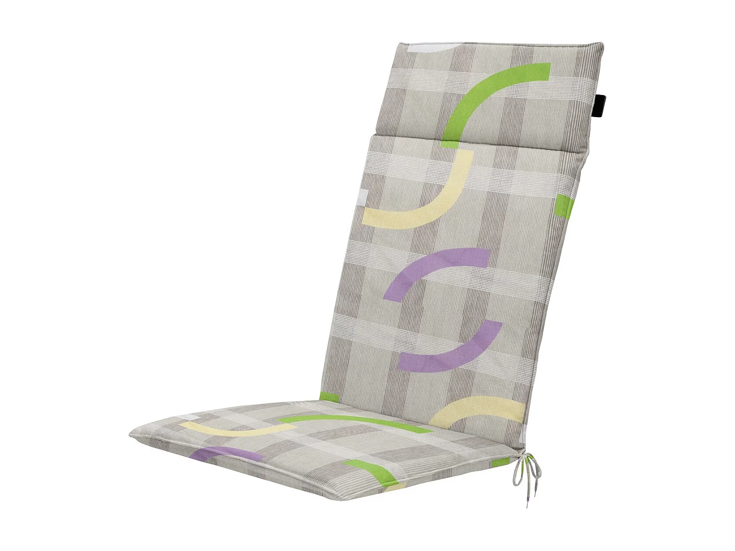 Coussin de chaise de jardin à dossier haut Tess violet - Environ 120 x 50 cm - Lot de 4