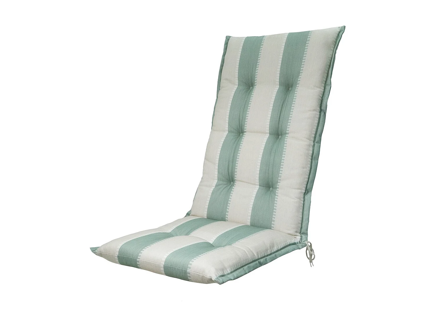 Coussin de chaise de jardin à dossier haut Banda kaki - Dimensions approximatives : 123 x 50 cm - Lot de 4