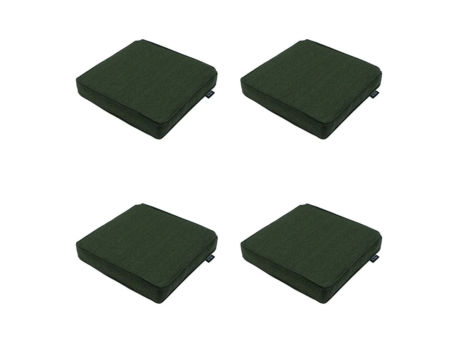 Sitzkissen Grün Canvas eco+ - Ca. 40x40 cm - 4er Set