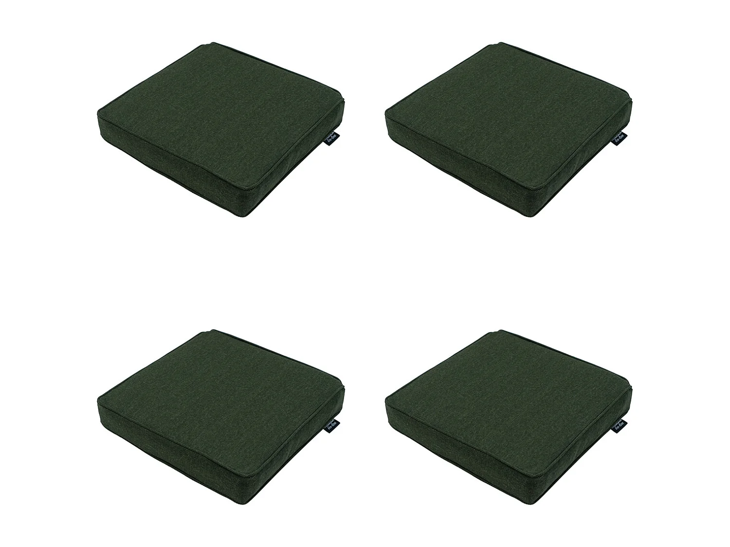 Sitzkissen Grün Canvas eco+ - Ca. 40x40 cm - 4er Set