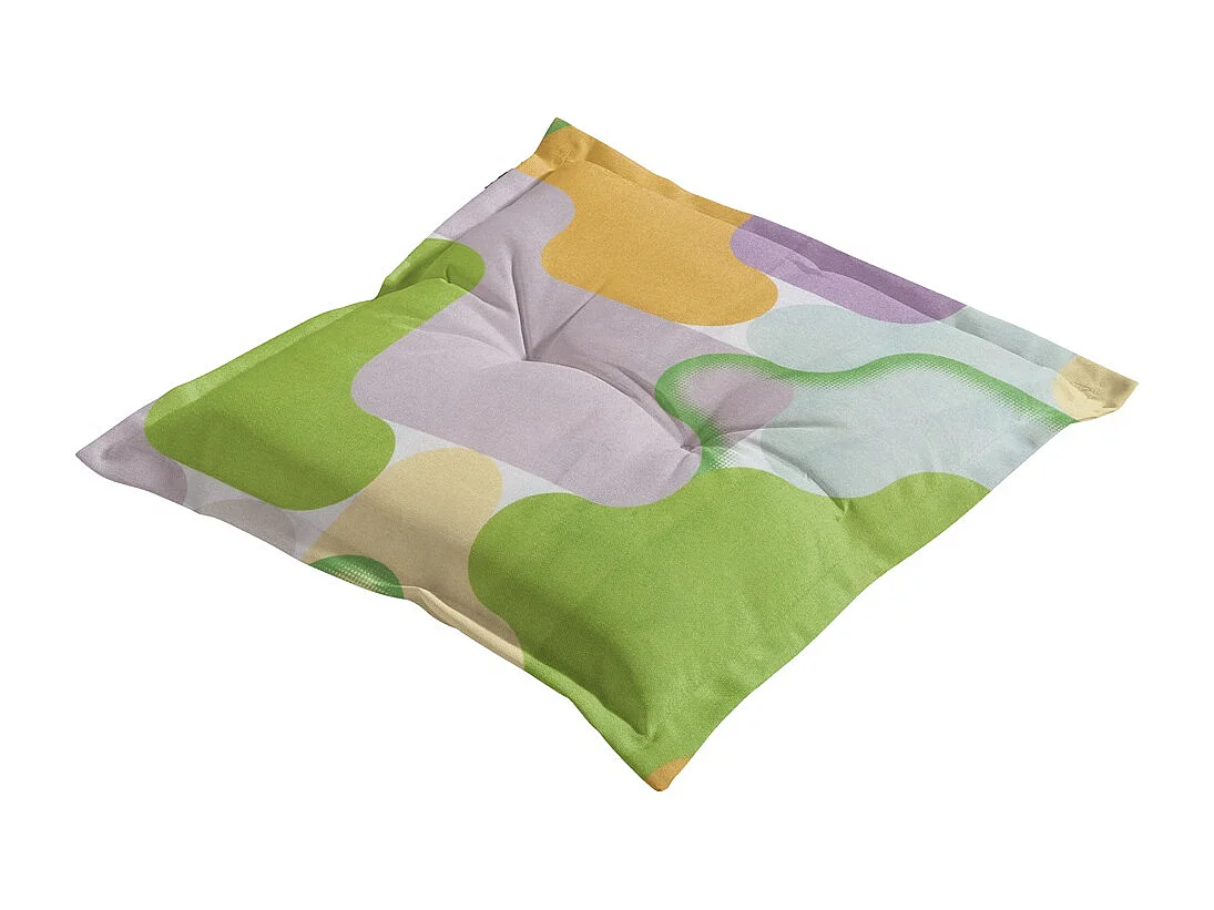 Coussin d'assise Grafi lilas - Environ 50x50 cm - Lot de 4