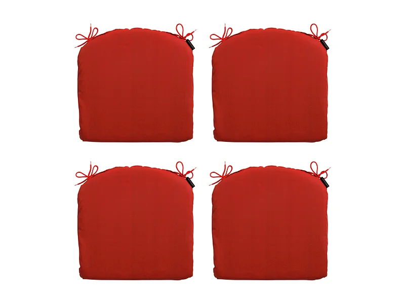 Sitzkissen Basic rot - Ca. 46x48 cm - 4er Set