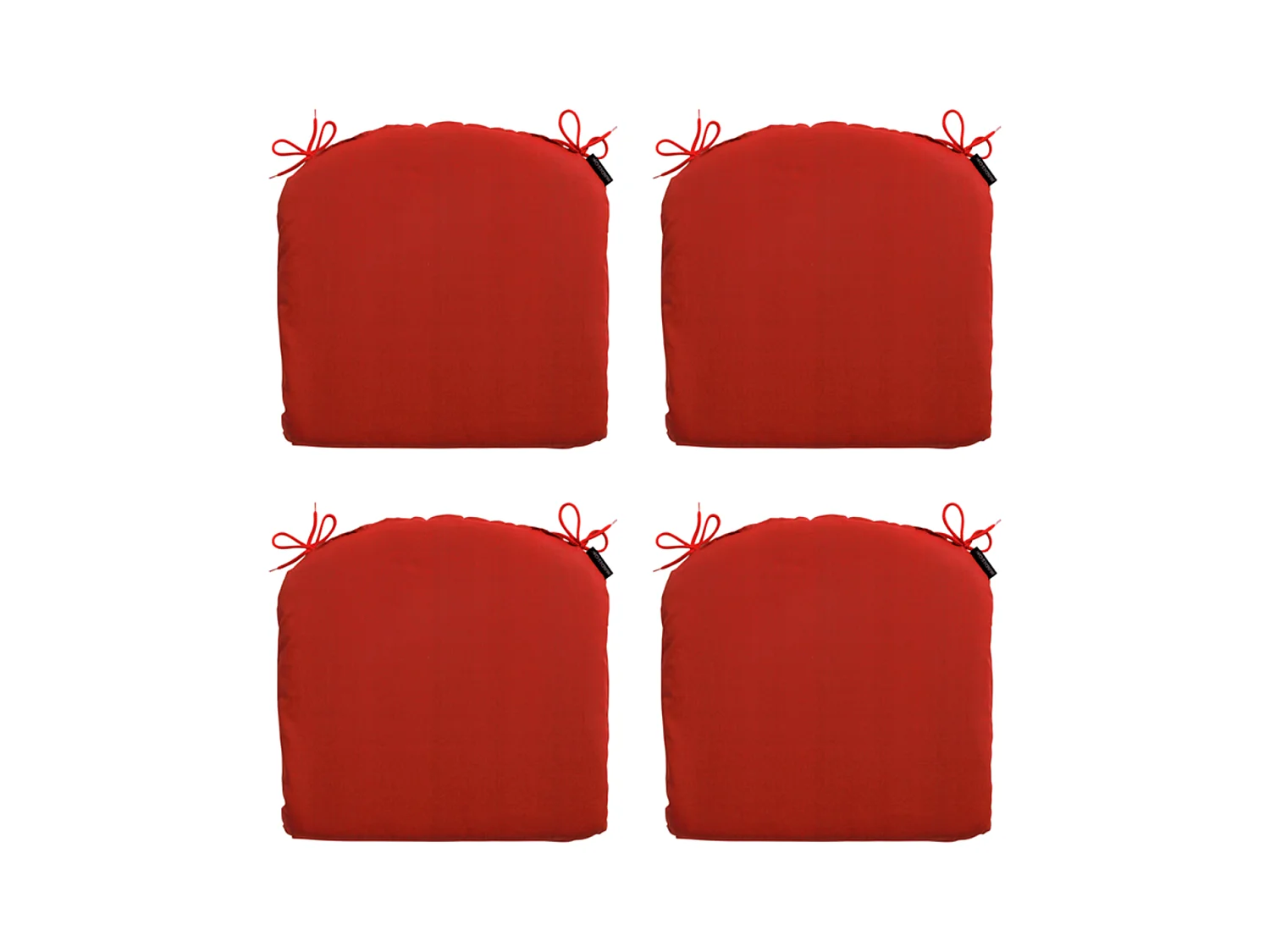 Coussin d'assise Basic rouge - Environ 46x48 cm - Lot de 4