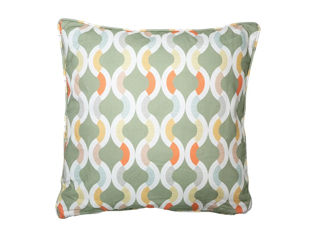 Coussin décoratif Trivia vert - Env. 50x50 cm - Lot de 4