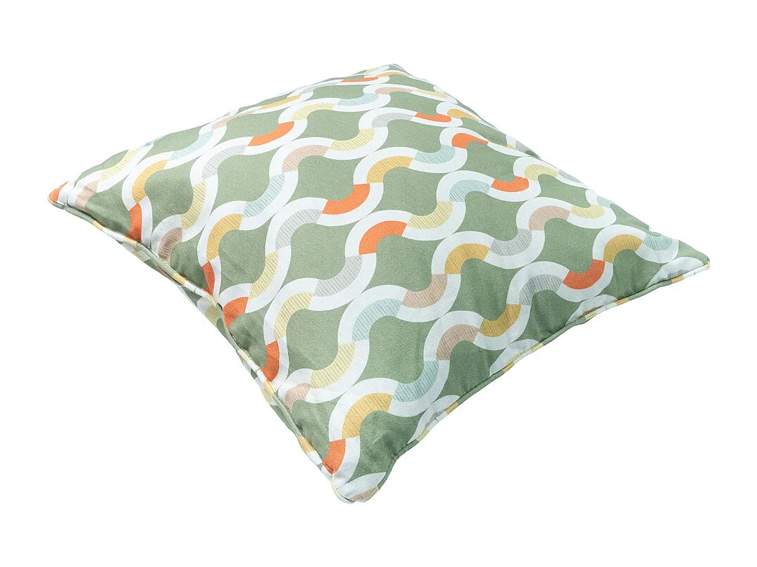 Coussin décoratif Trivia vert - Env. 50x50 cm - Lot de 4