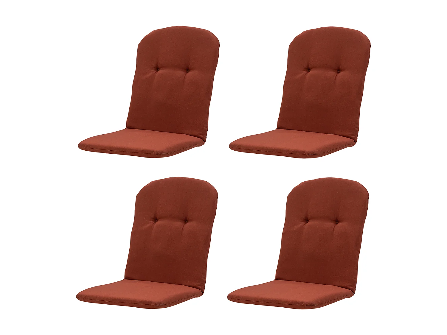 Coussin de fauteuil haut dossier Panama Terra - Environ 96 x 45 cm - Lot de 4