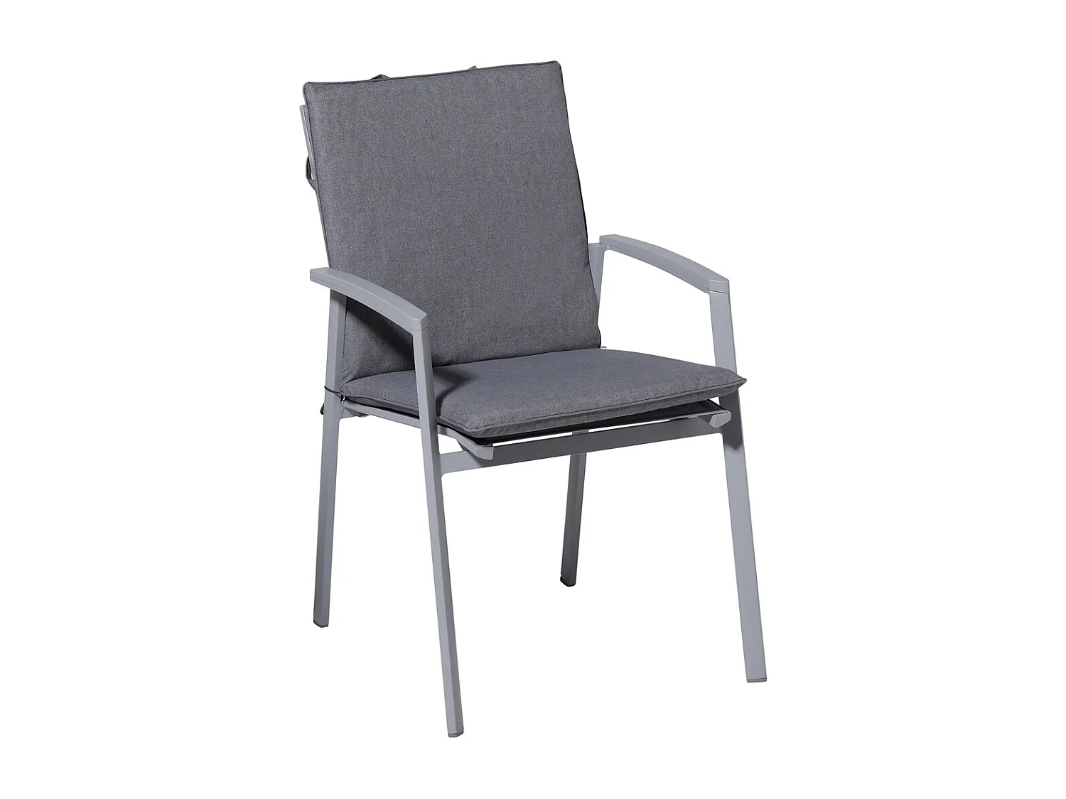 Stapelstoelkussen Oxford grey - Ca. 97x49 cm - Set van 4