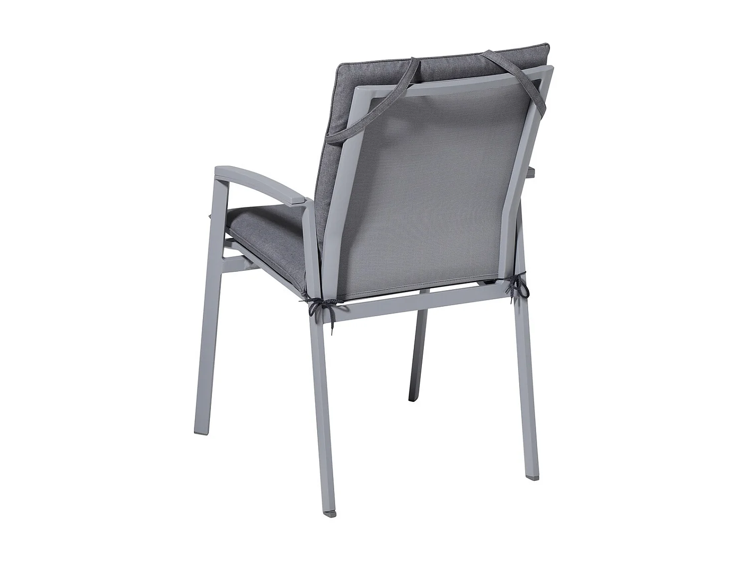 Stapelstoelkussen Oxford grey - Ca. 97x49 cm - Set van 4