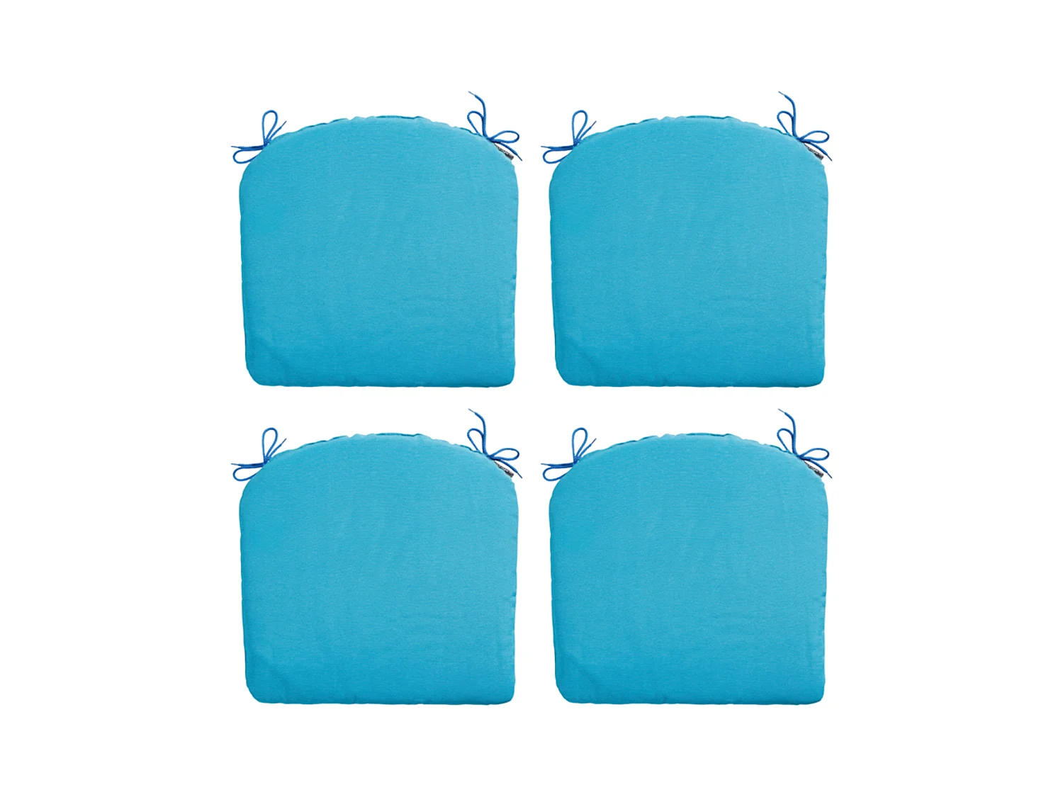 Coussin d'assise Panama aqua - Env. 46x48 cm - Lot de 4