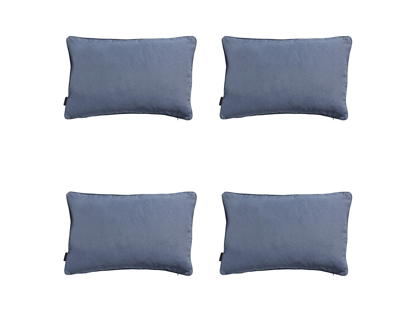 Coussin décoratif Panama bleu saphir - Env. 40x60 cm - Lot de 4