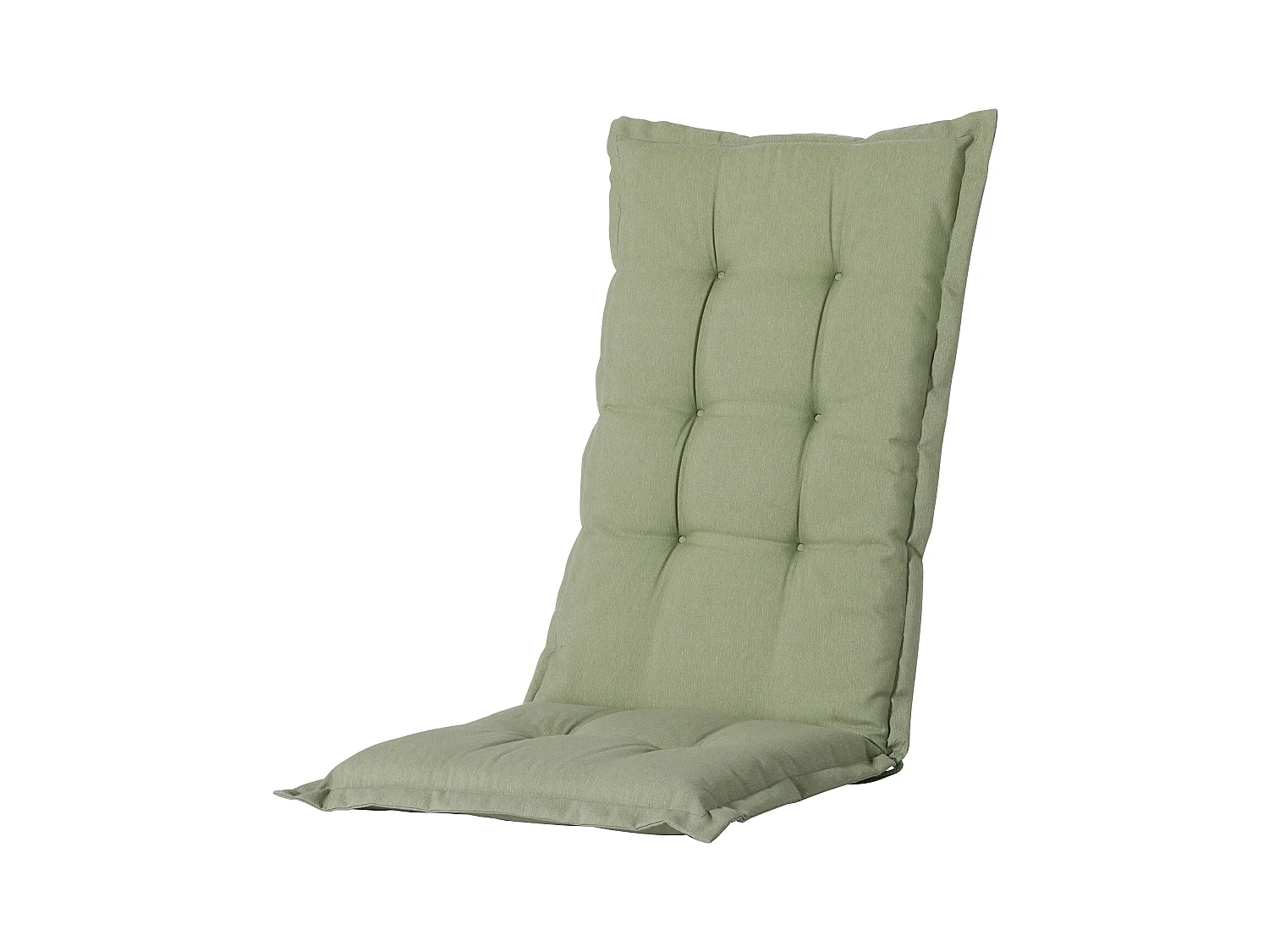 Coussin de chaise de jardin dossier bas Panama sauge - Environ 105 x 50 cm - Lot de 4