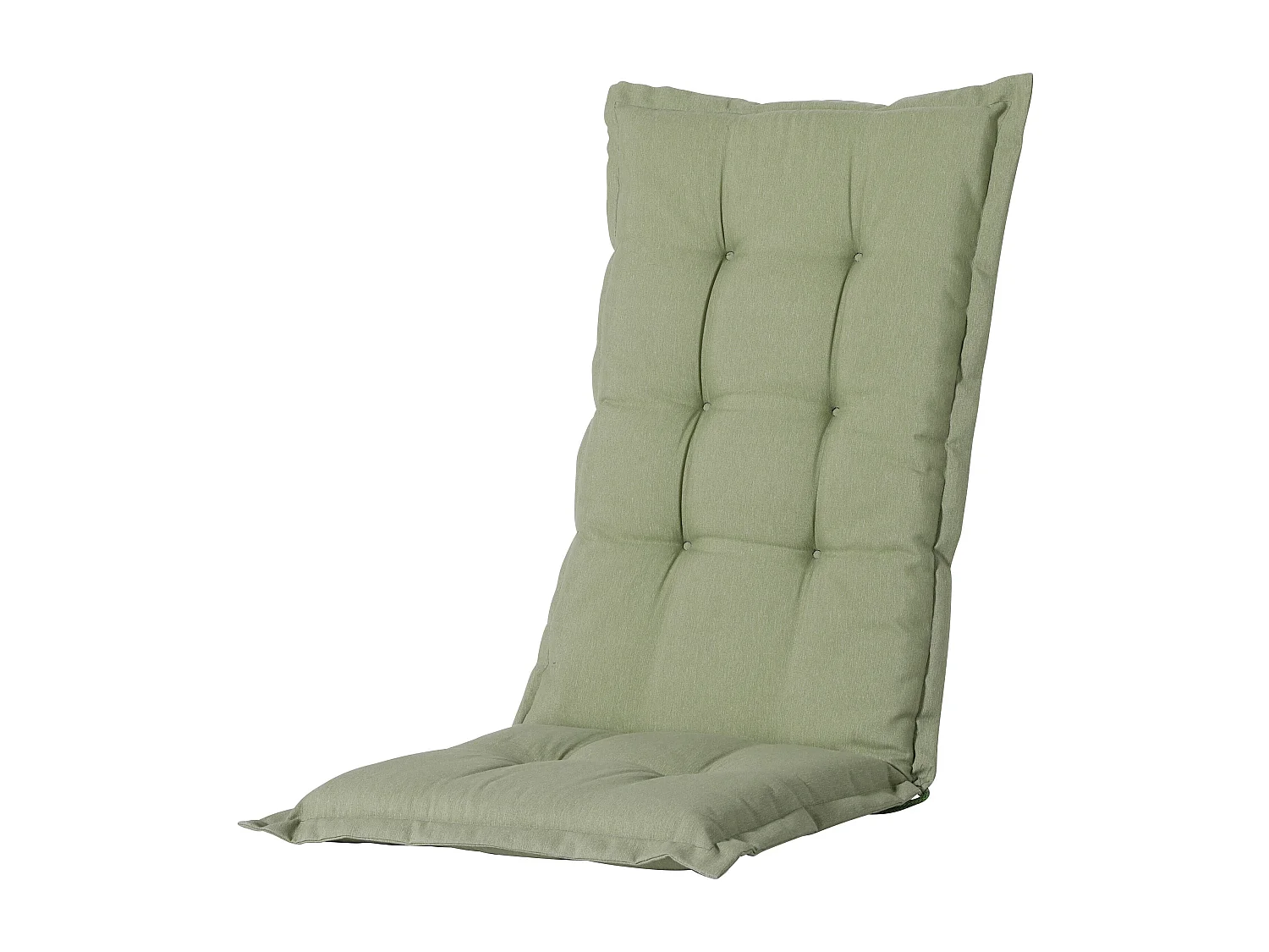 Coussin de chaise de jardin dossier bas Panama sauge - Environ 105 x 50 cm - Lot de 4