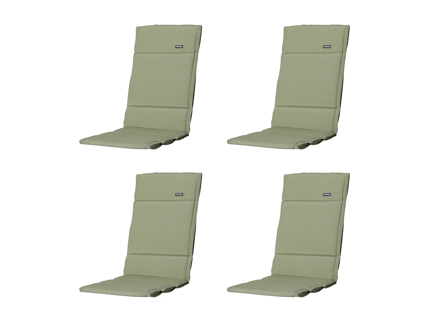 Coussin de jardin Fiber Deluxe Panama sauge - Env. 125x50 cm - Lot de 4