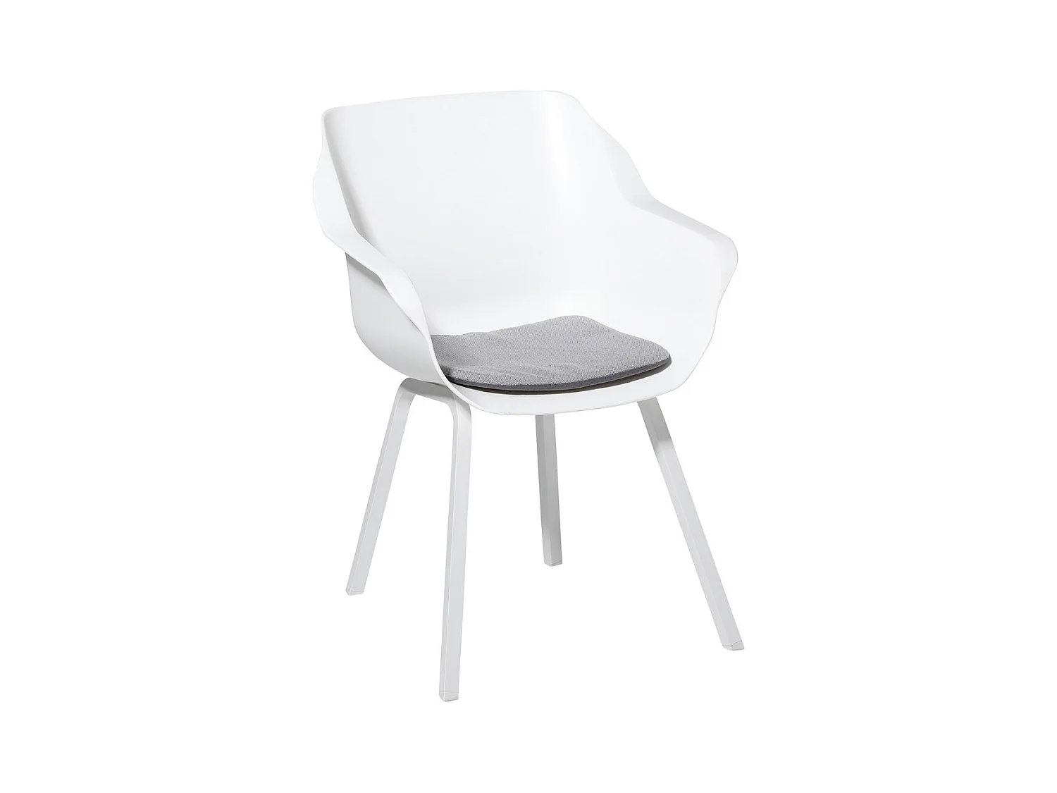 Coussin d'assise Manchester gris clair - Environ 40 x 40 cm - Lot de 4