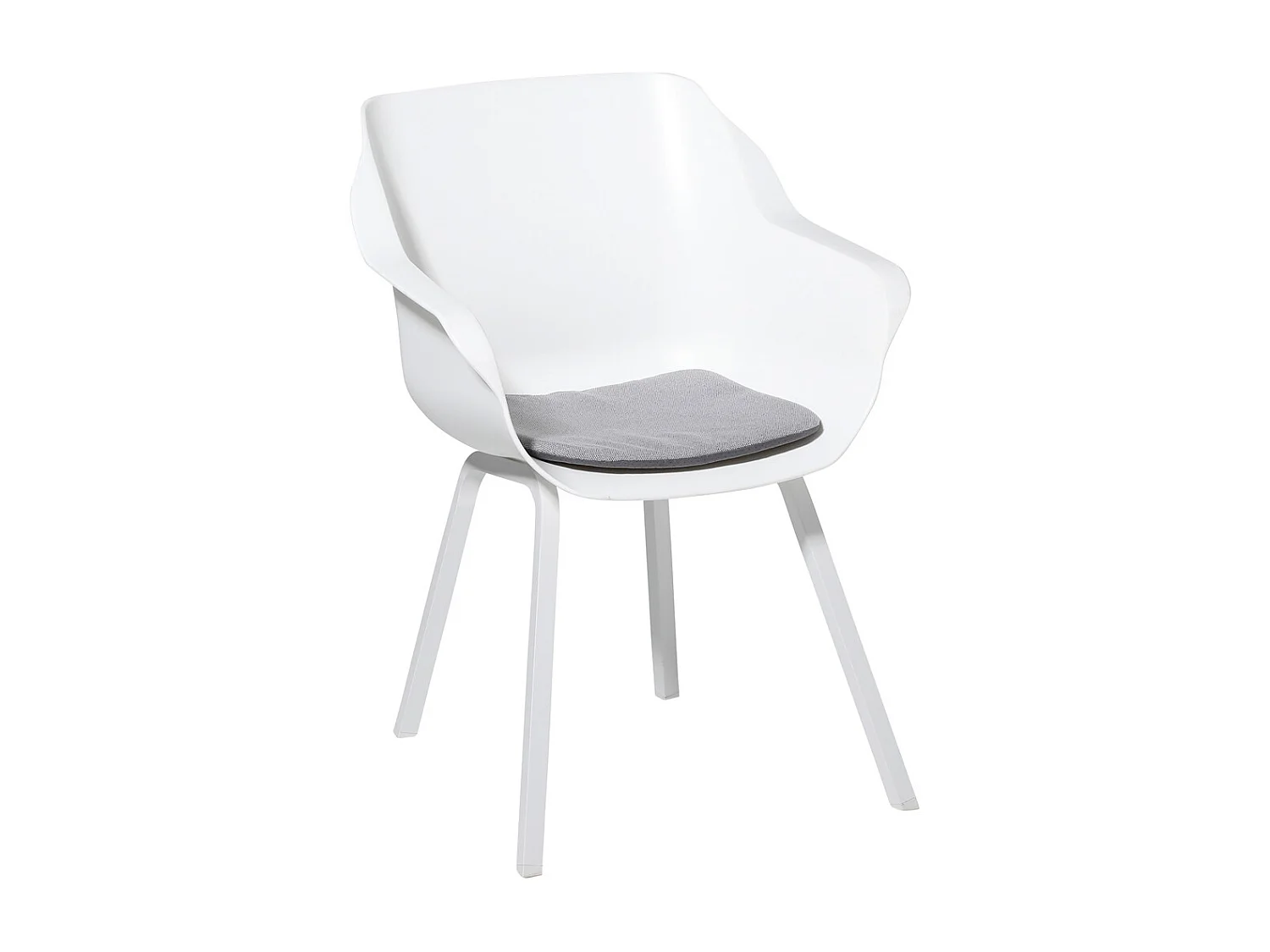 Coussin d'assise Manchester gris clair - Environ 40 x 40 cm - Lot de 4