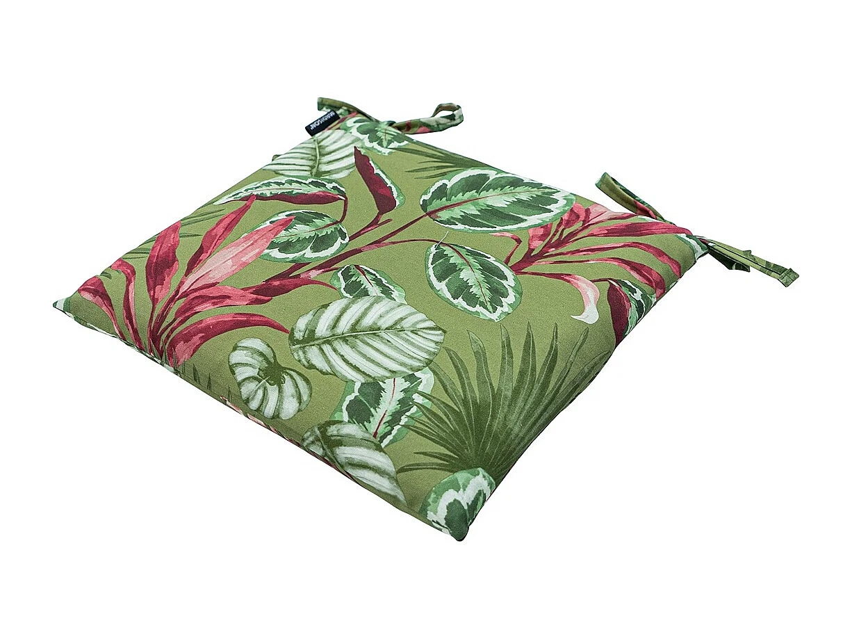 Coussin d'assise Toscane Cala vert - Env. 46x46 cm - Lot de 4