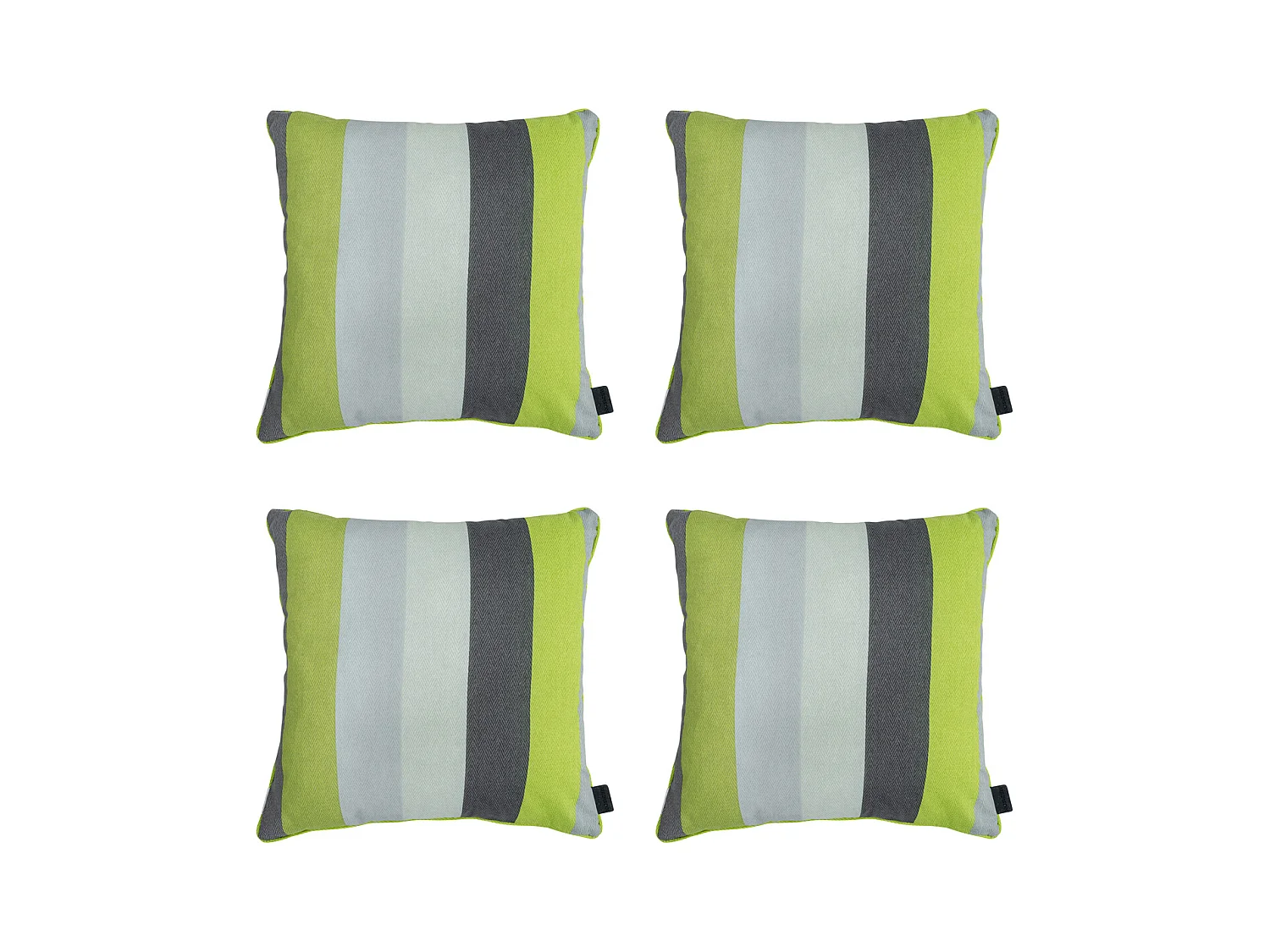 Coussin décoratif Victoria vert - Env. 50x50 cm - Lot de 4