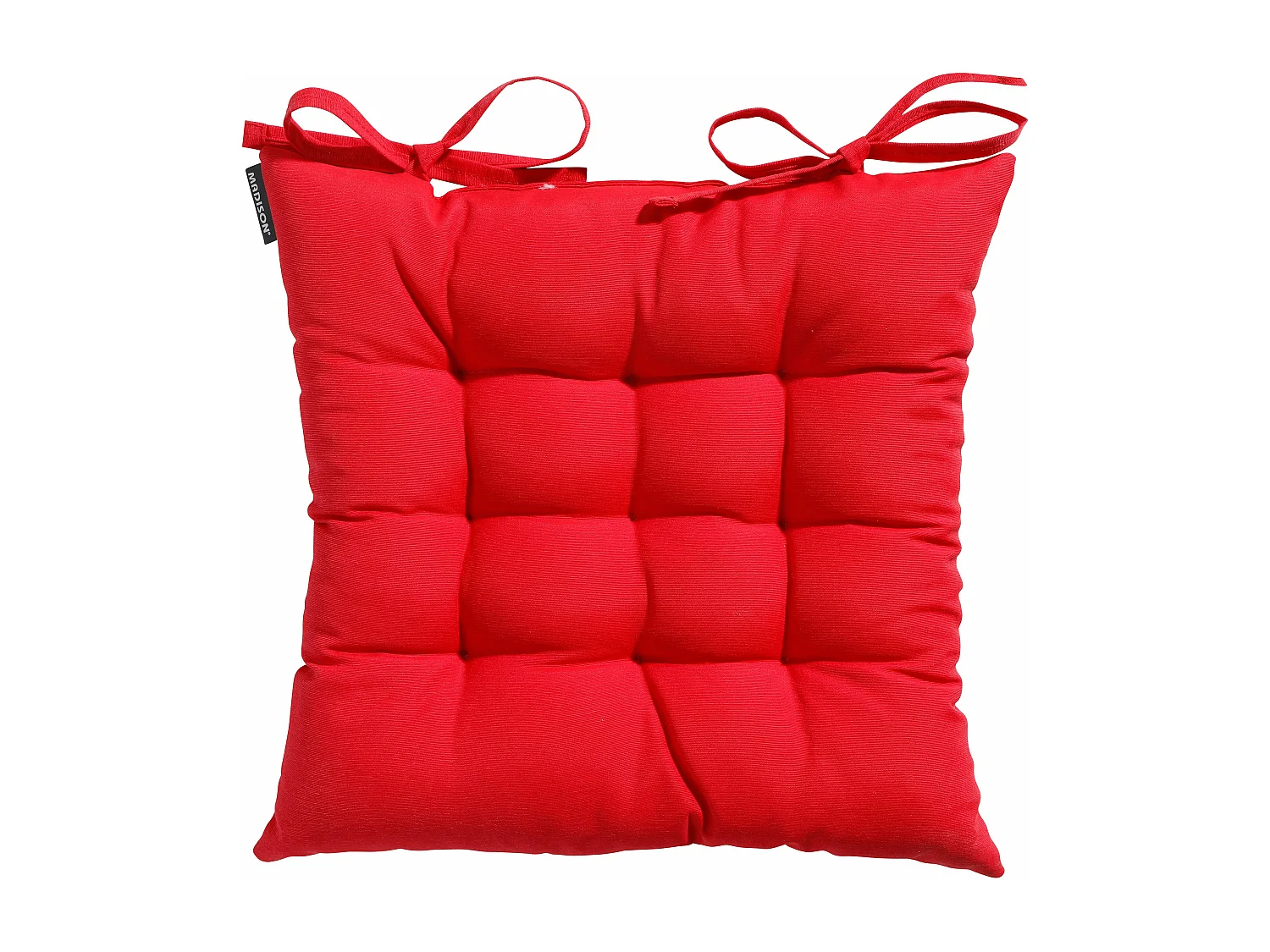 Coussin d'assise Toscane Panama rouge - Env. 46 x 46 cm - Lot de 4