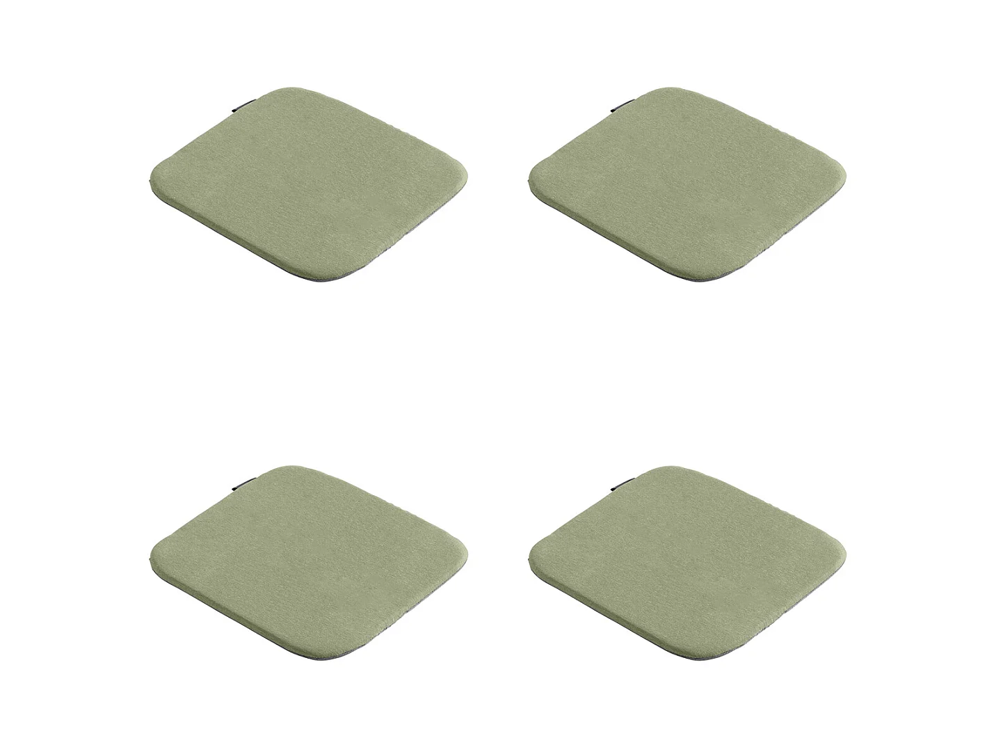 Coussin d'assise Panama sauge - Environ 40 x 40 cm - Lot de 4