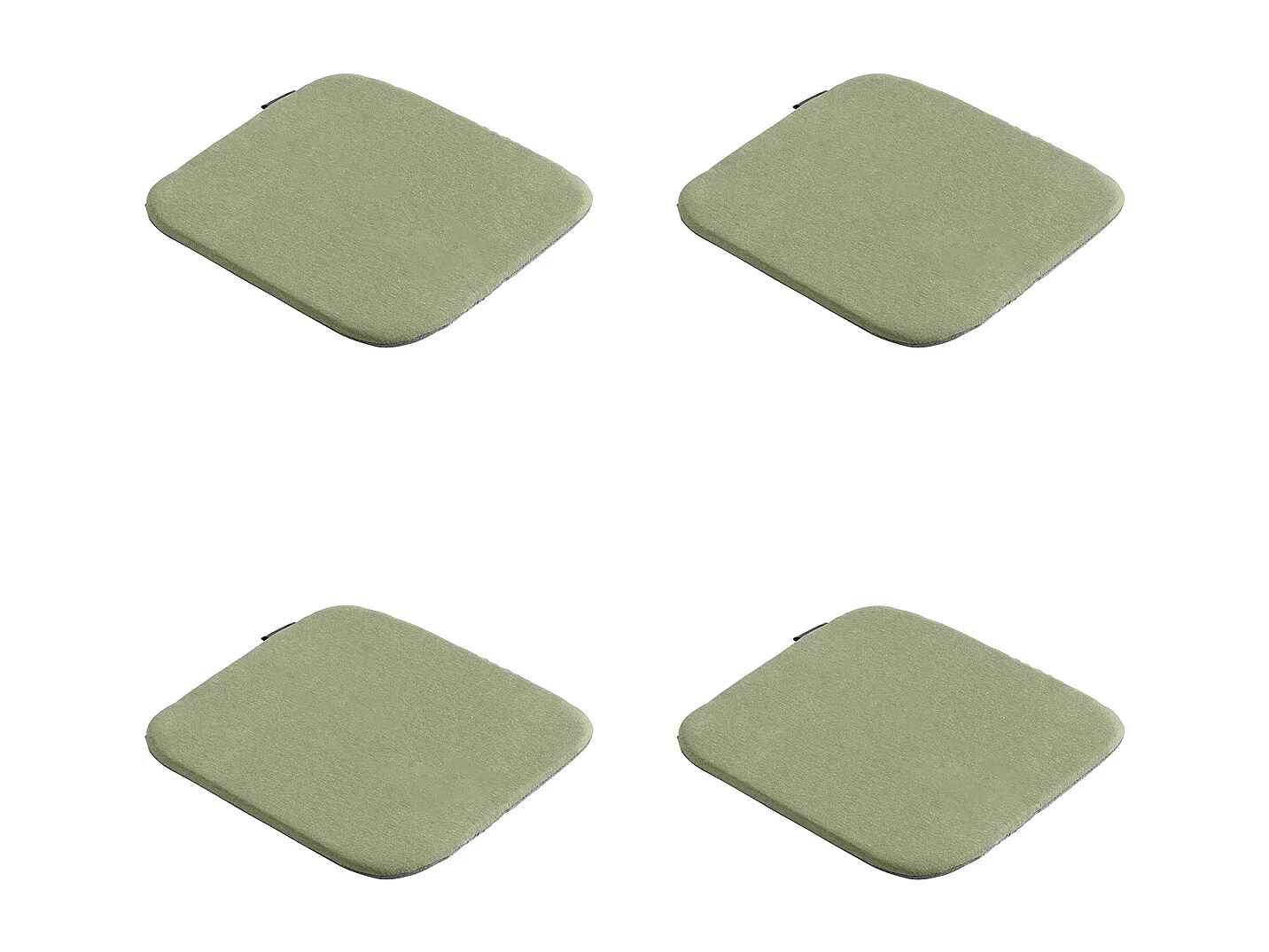 Coussin d'assise Panama sauge - Environ 40 x 40 cm - Lot de 4