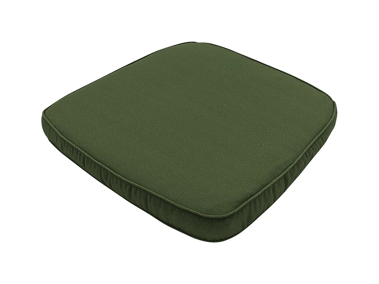 Coussin d'assise en osier Panama vert - Environ 48 x 48 cm - Lot de 4