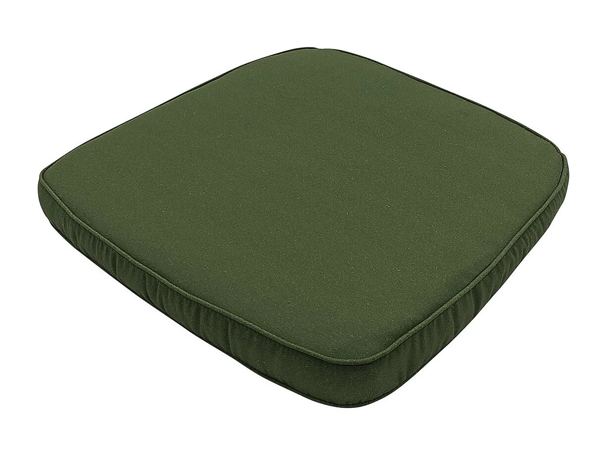 Coussin d'assise en osier Panama vert - Environ 48 x 48 cm - Lot de 4