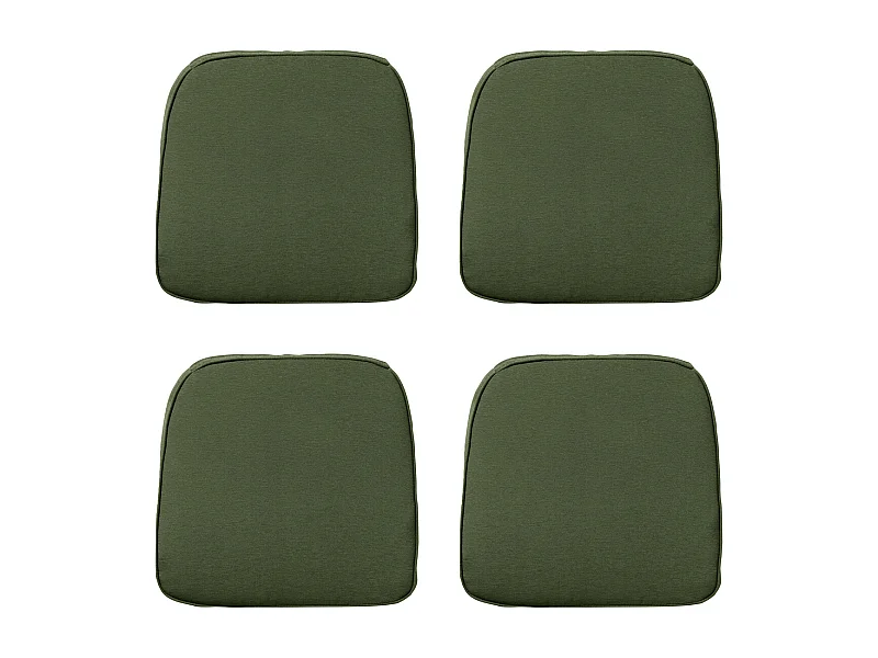 Coussin d'assise en osier Panama vert - Environ 48 x 48 cm - Lot de 4
