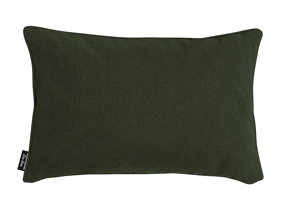 Coussin décoratif Toile verte éco+ - Env. 30x50 cm - Lot de 4