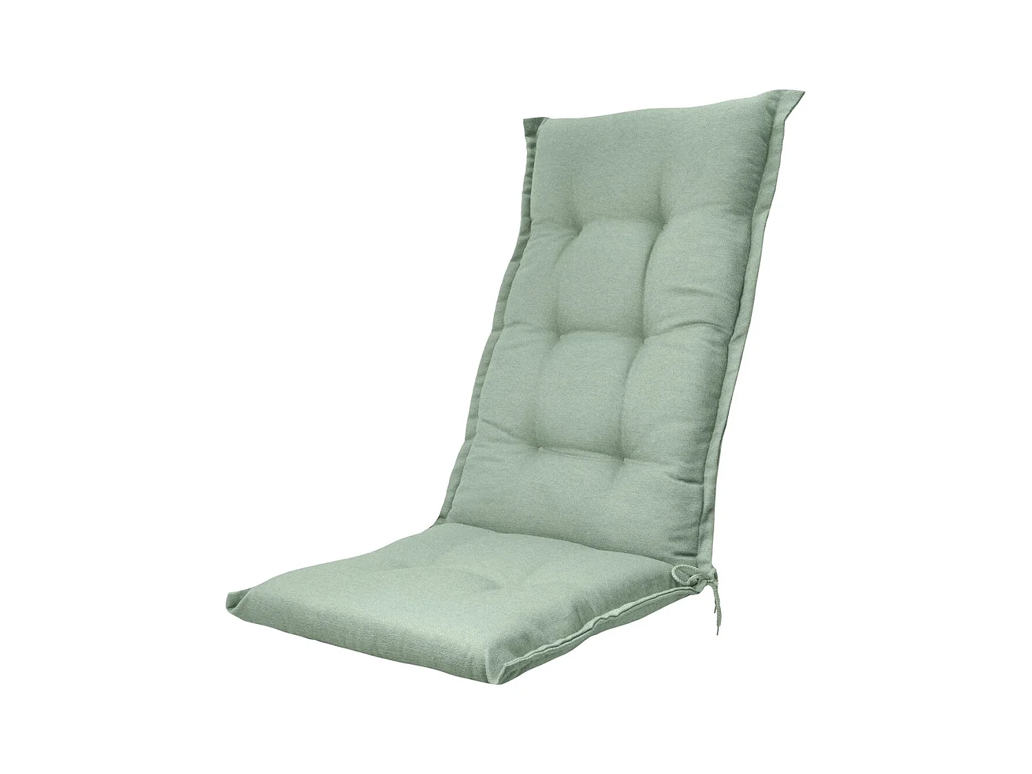 Cojín para silla de jardín con respaldo alto color Nápoles caqui - Aprox. 123x50 cm - Juego de 4