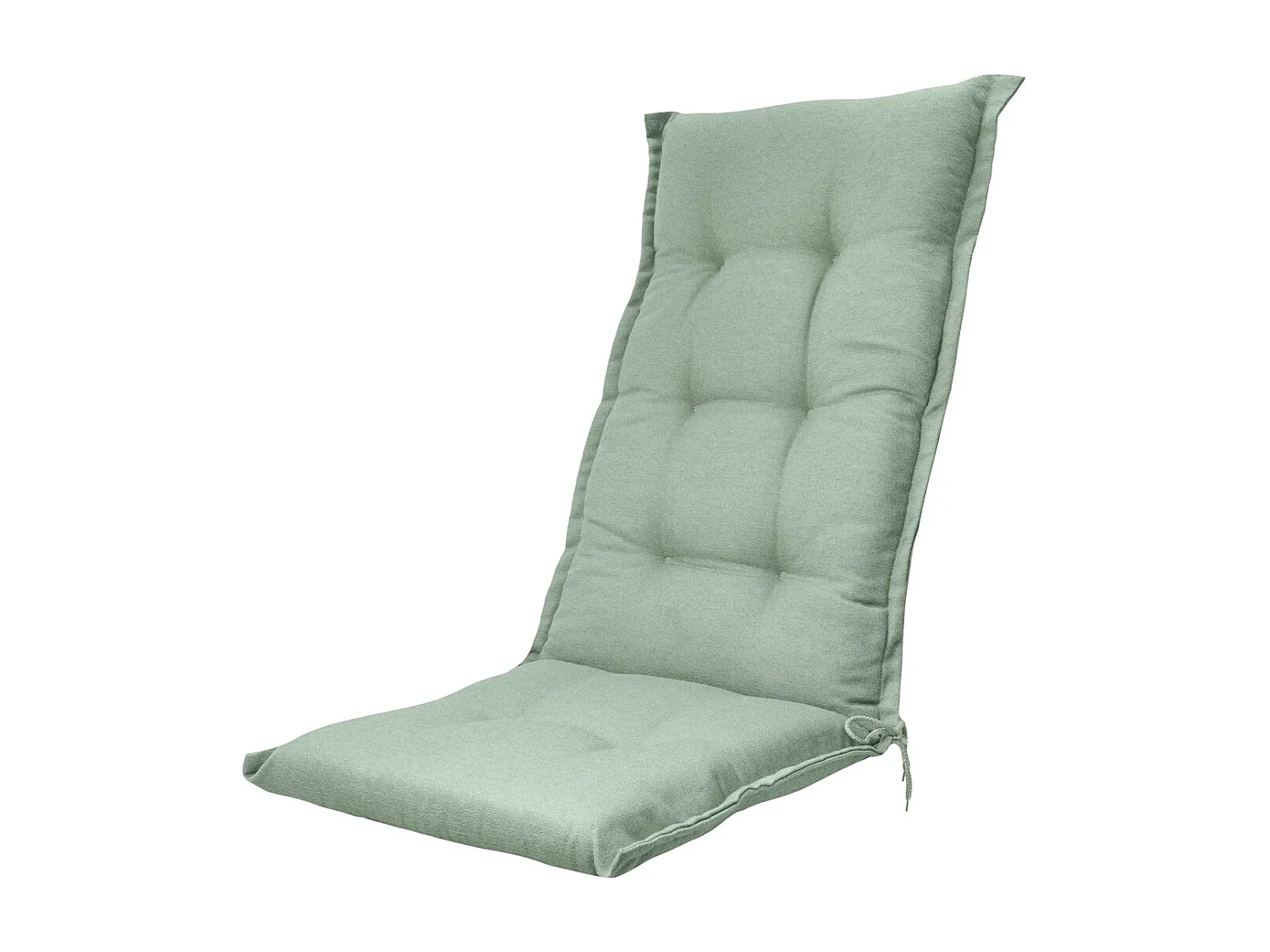 Coussin de chaise de jardin à dossier haut Naples kaki - Environ 123 x 50 cm - Lot de 4