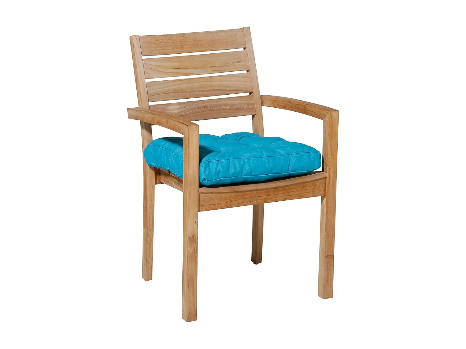 Coussin d'assise Florance Panama aqua - Env. 47x47 cm - Lot de 4