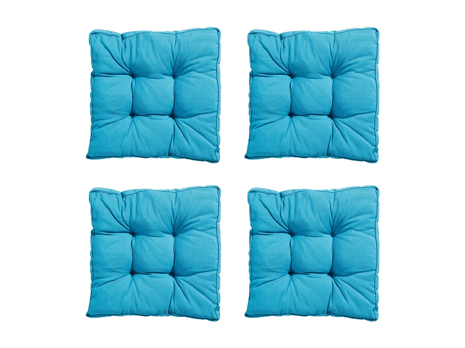 Zitkussen Florance Panama aqua - Ca. 47x47 cm - Set van 4