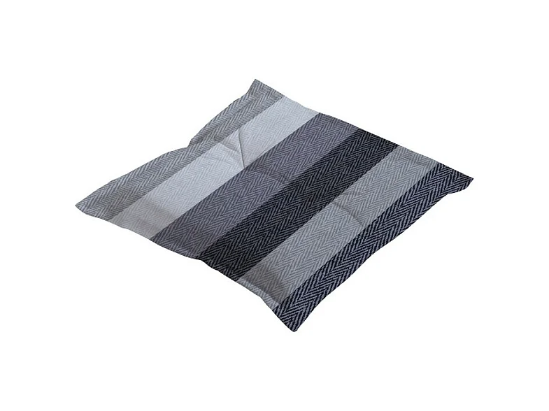 Coussin d'assise Victoria gris - Environ 50x50 cm - Lot de 4