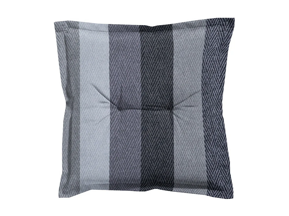 Coussin d'assise Victoria gris - Environ 50x50 cm - Lot de 4