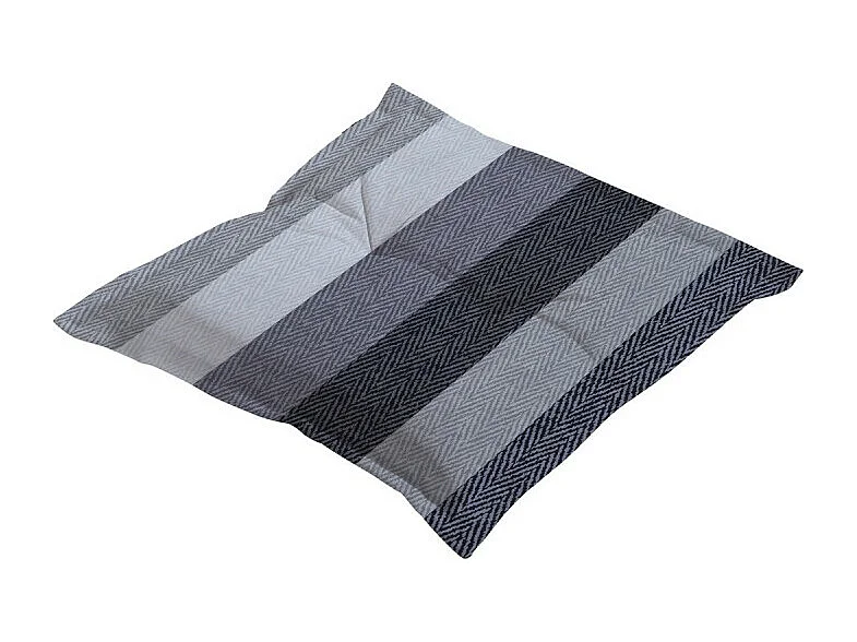 Coussin d'assise Victoria gris - Environ 50x50 cm - Lot de 4