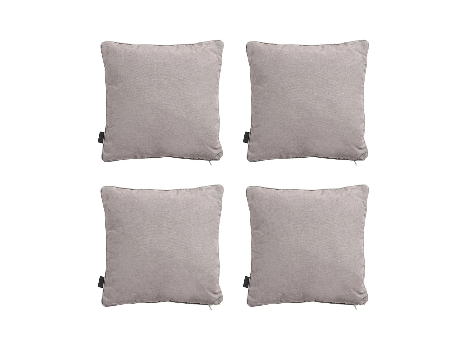 Coussin décoratif Panama taupe - Env. 60x60 cm - Lot de 4