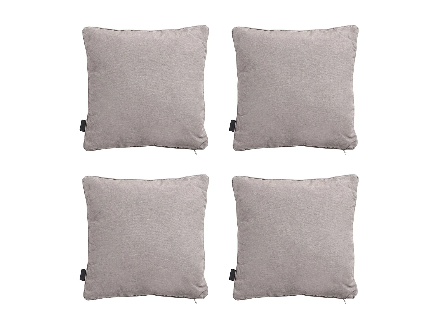 Coussin décoratif Panama taupe - Env. 60x60 cm - Lot de 4