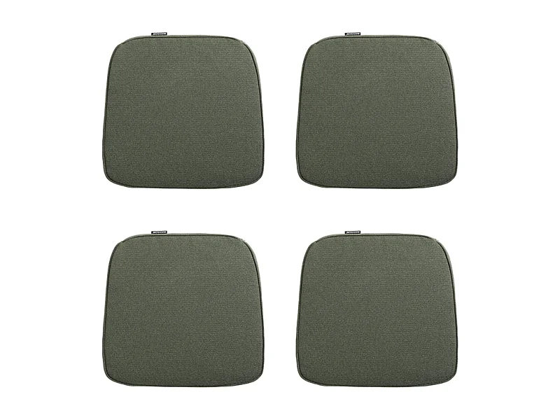 Coussin d'assise en osier Manchester vert - Environ 48 x 48 cm - Lot de 4