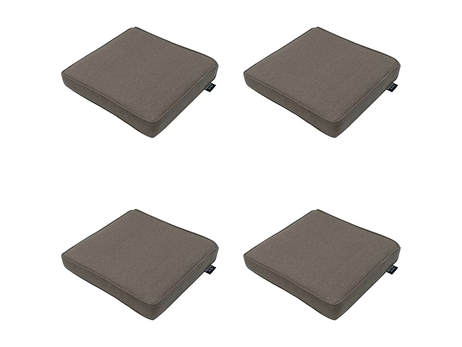 Zitkussen Taupe canvas eco+ - Ca. 40x40 cm - Set van 4