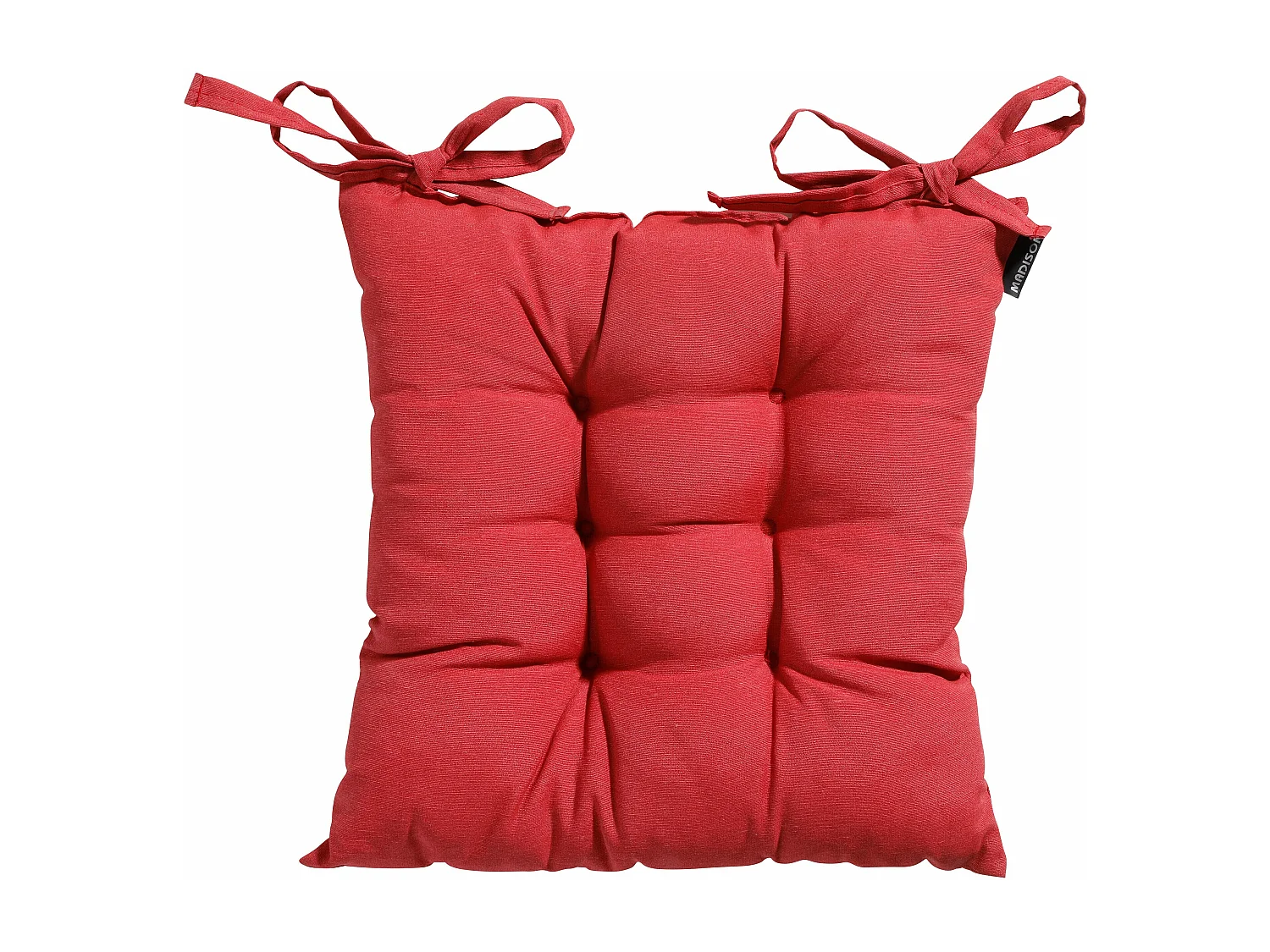 Coussin d'assise Toscane Panama rouge brique - Env. 46 x 46 cm - Lot de 4